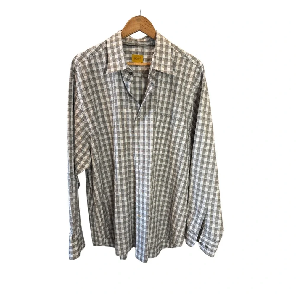 Robert Talbott Carmel Mens XXL‎ Plaid Check Button Up Long Sleeve Shirt - Picture 2 of 6